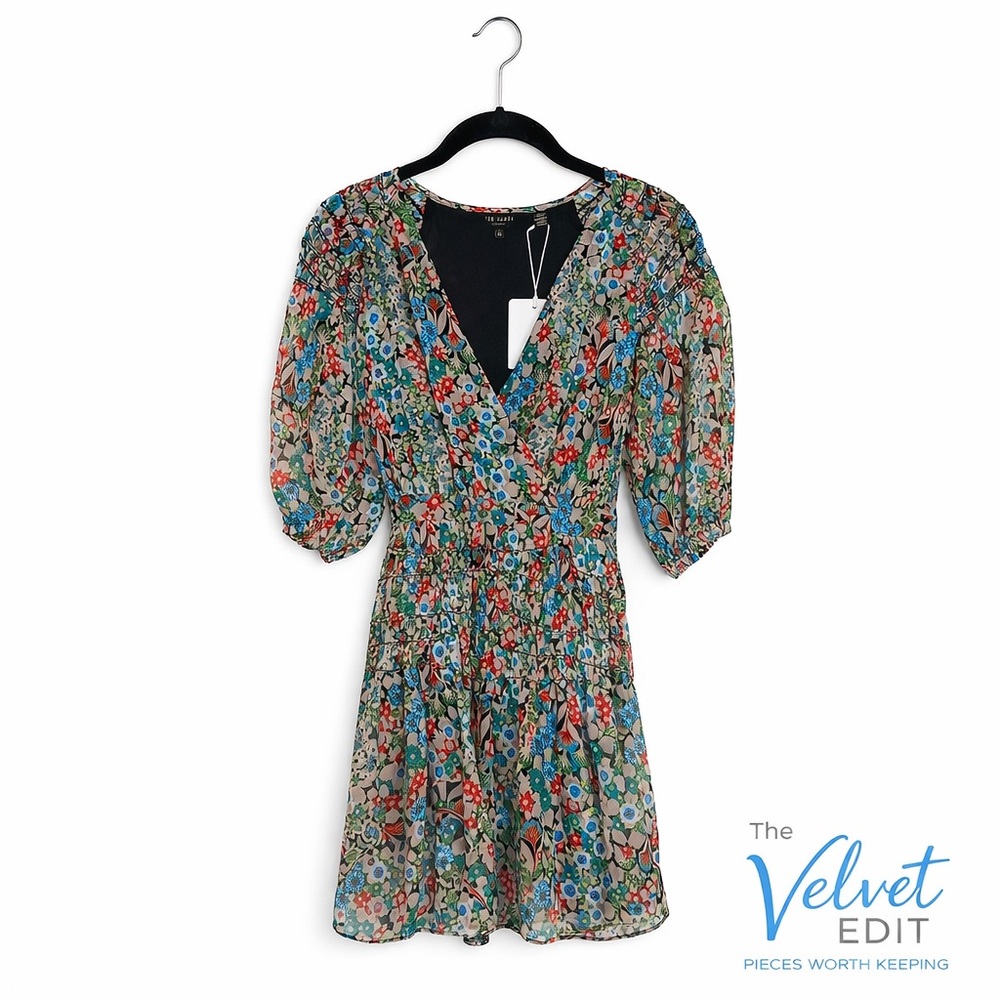 Ted Baker London Floral Wrap Dress NWT Size 0
